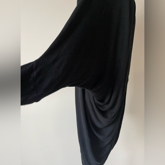 Bordeaux Black Open Front Cocoon Drape Soft Long Sleeve Cardigan Size XS/S EUC - Picture 4 of 6